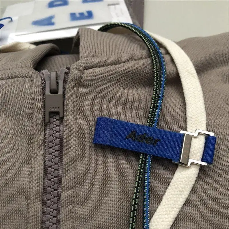 

New Cardigan zipper Adererror Hoodie Men Women Patch Embroidery Ader error Pullover Sweatshirts Fashion Hoodies