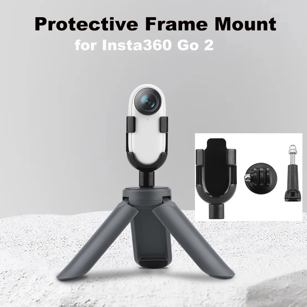

Protective Frame Mount for Insta360 Go 2 inch Screw Port Base Adapter Adjustable Angle Bracket Stabilizer Accessories