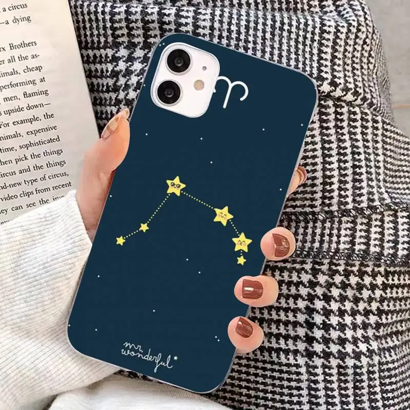 

12star sign Leo Libra Scorpio Phone Case for iPhone 8 7 6S Plus X 5S SE 2020 XR 11 12 mini pro XS MAX