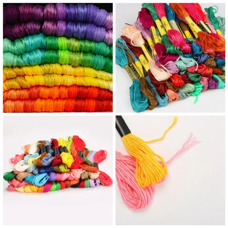50 радужных цветов набор нитей для вышивки нитки крестом браслеты нить рукоделия