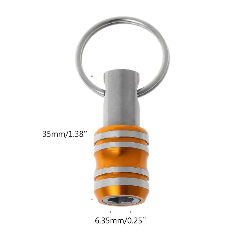 

1/4 Inch Hex Shank Screwdriver Bits Holder Extension Bar Drill Screw Adapter Quick Release Easy Change Keychain