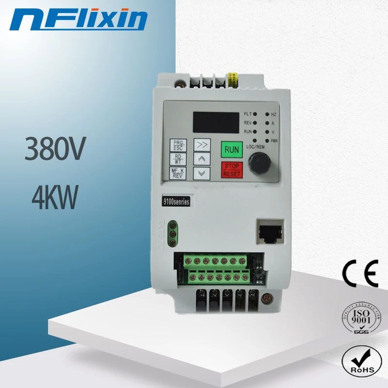 VFD 380 4kw 7.5kw AC привод переменной частоты 3 фазы регулятор скорости инвертор