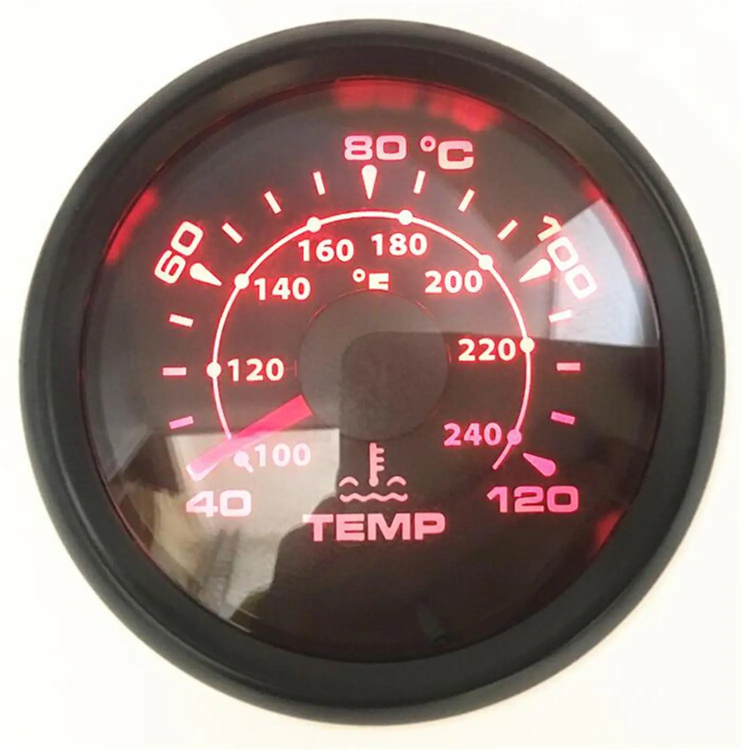 

Free Shipping 1pc Auto 52mm 40~120℃ Water Temperature Gauges Modified 100~240℉ Marine White Water Temp Meters 8 Kinds Backlight