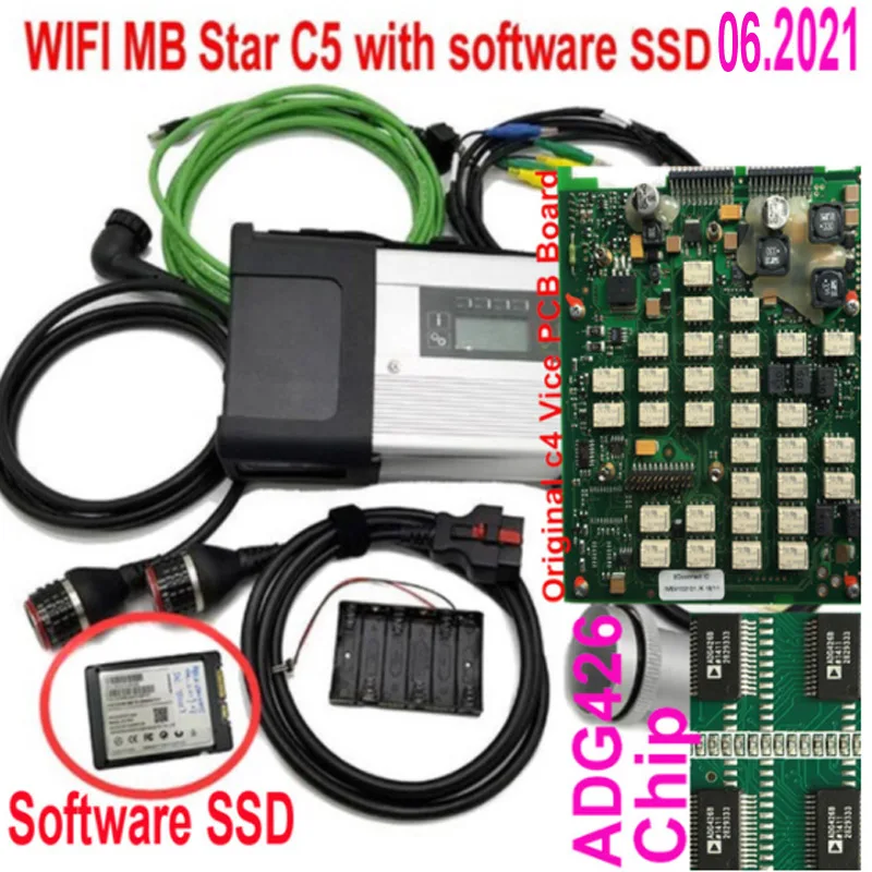 Оригинальный диагностический инструмент MB Star C5 2021 09 SD для диагностики с Wi-Fi adg426