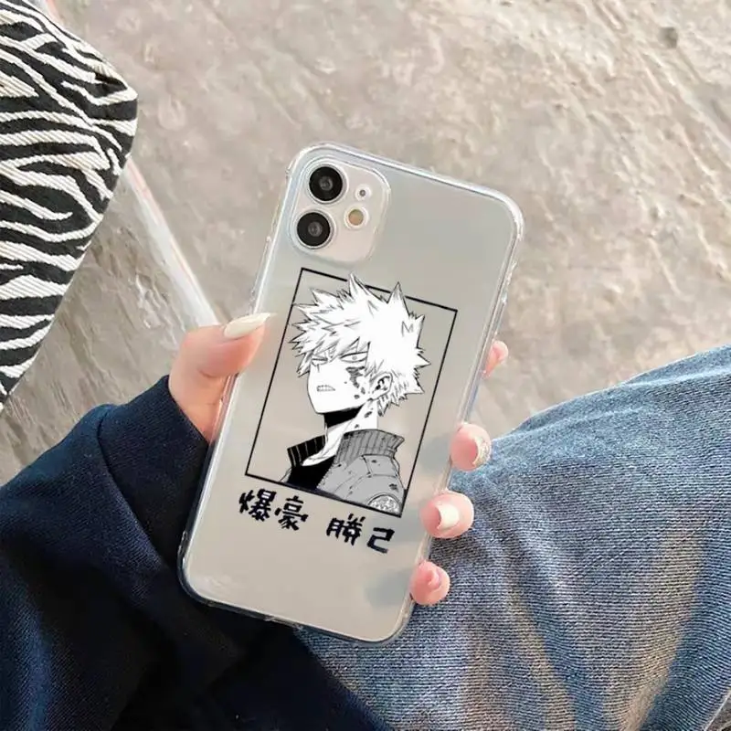 

My hero academia deku bakugou Boku Phone Cases Transparent soft For iphone 5 5s 5c se 6 6s 7 8 11 12 plus mini x xs xr pro max
