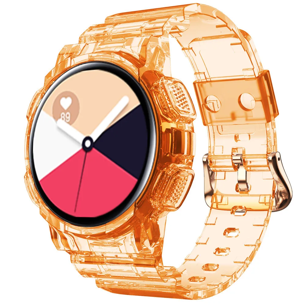 

40MM Transparent Watch Band Strap for Galaxy Watch Active 2 Replacement Wrist strap Elegant Bracele Soft TPU Watch Accessories