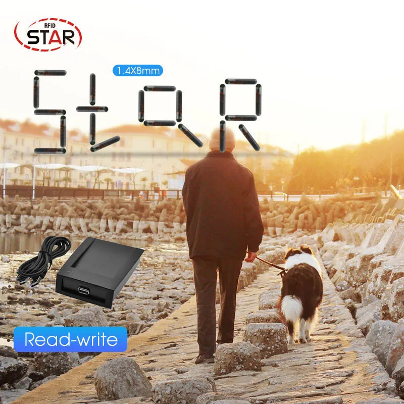 40 шт. RFID 134 2 кГц EM4305 1 4*8 мм FDX-B животное Rfid стеклянная капсула собака тег микрочип |