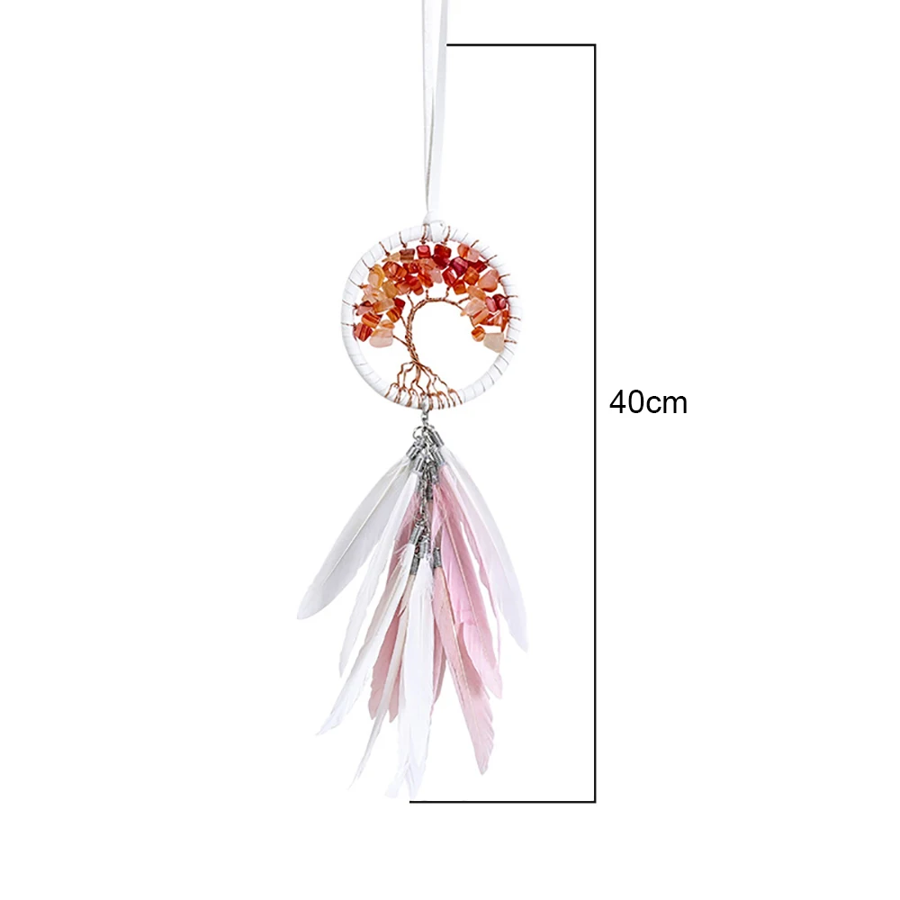 

Car Feather Pendant Tree of Life Dream Catcher Feather Decoration Dream Catcher Wind Chime Home Car Ornament Accessories