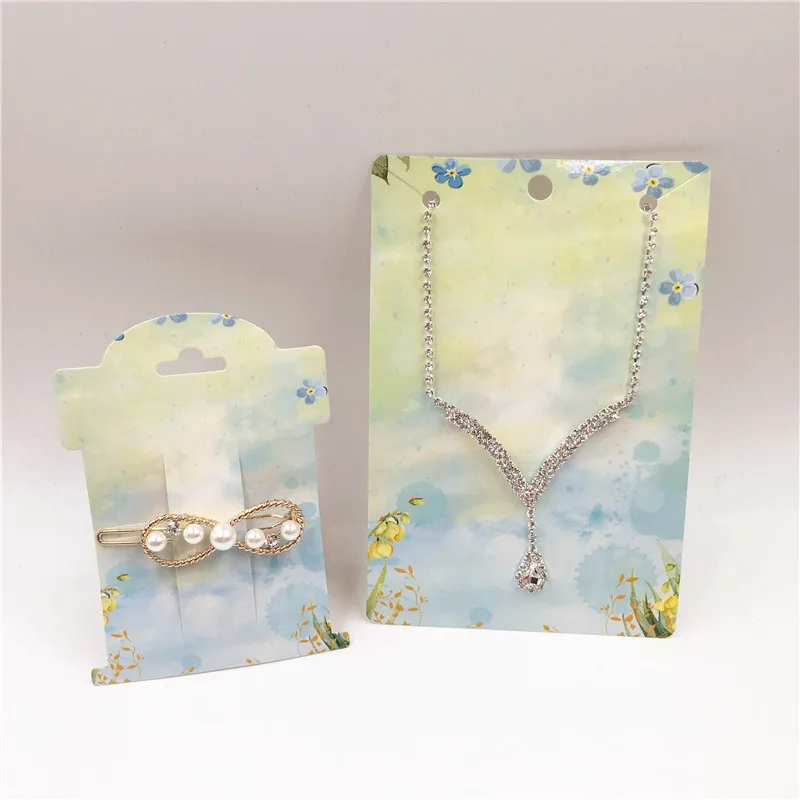 10 шт. 2 типа ожерелье/Подвеска/Сережка с принтом в виде пейзажа визитная карточка