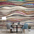 Пользовательские фотообои современные абстрактные 3D стерео линии золотые фрески Гостиная ТВ фон настенная живопись Papel De Parede Sala