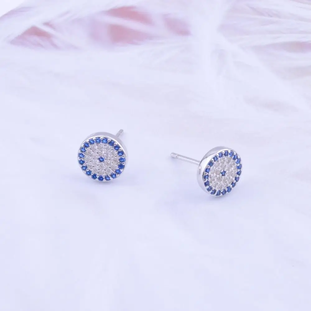 Pekurr циркониевые красные круглые серьги гвоздики из стерлингового серебра 925