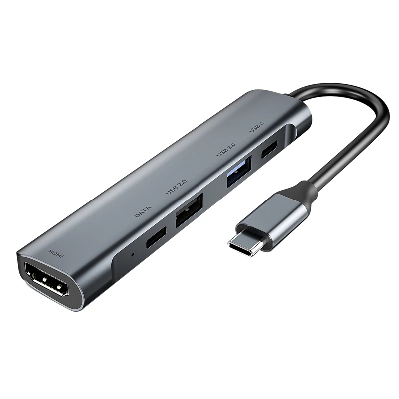 USB-концентратор 5 в 1 USB-разветвитель типа C Thunderbolt 3 док-адаптер OTG для Air Mi Pro HUAWEI Matebook