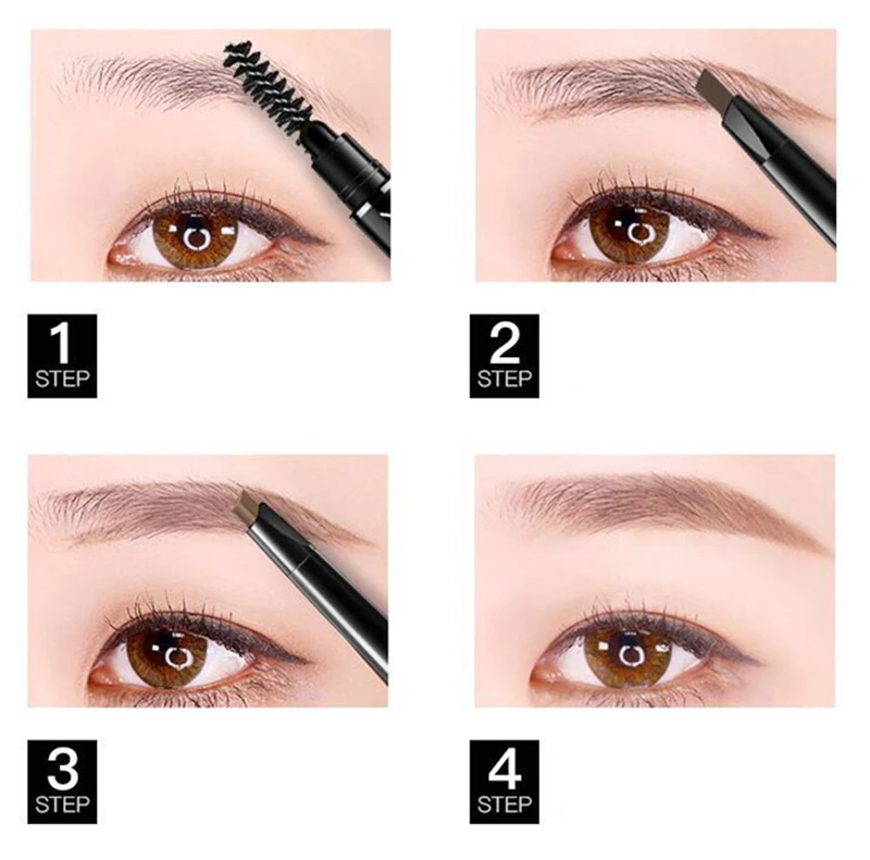 Карандаш для бровей двухсторонний Водонепроницаемый долговечный не Цветущая