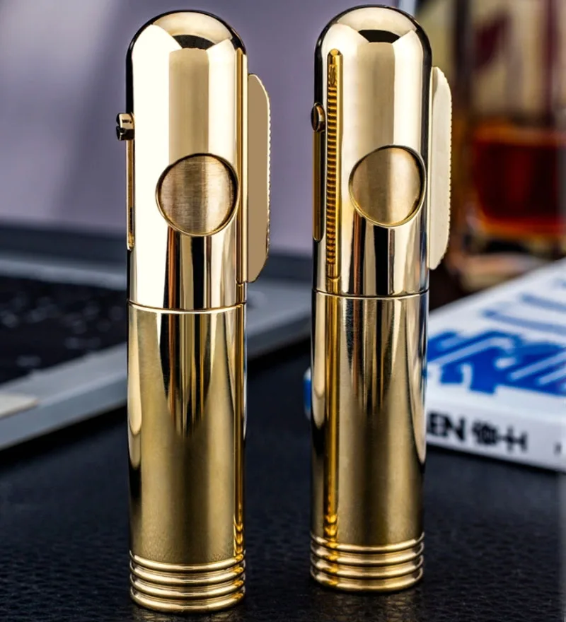 Керосиновая Зажигалка для сигарет в стиле ретро из чистой латуни креативная