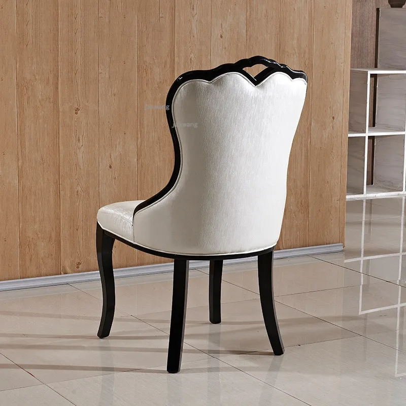 Европейские обеденные стулья из массива дерева современный минималистичный