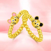 jewelry gold ring zodiac rat 3d gold 18k gold small gold bead transfer bead ring for women moissanite rings women jewelry