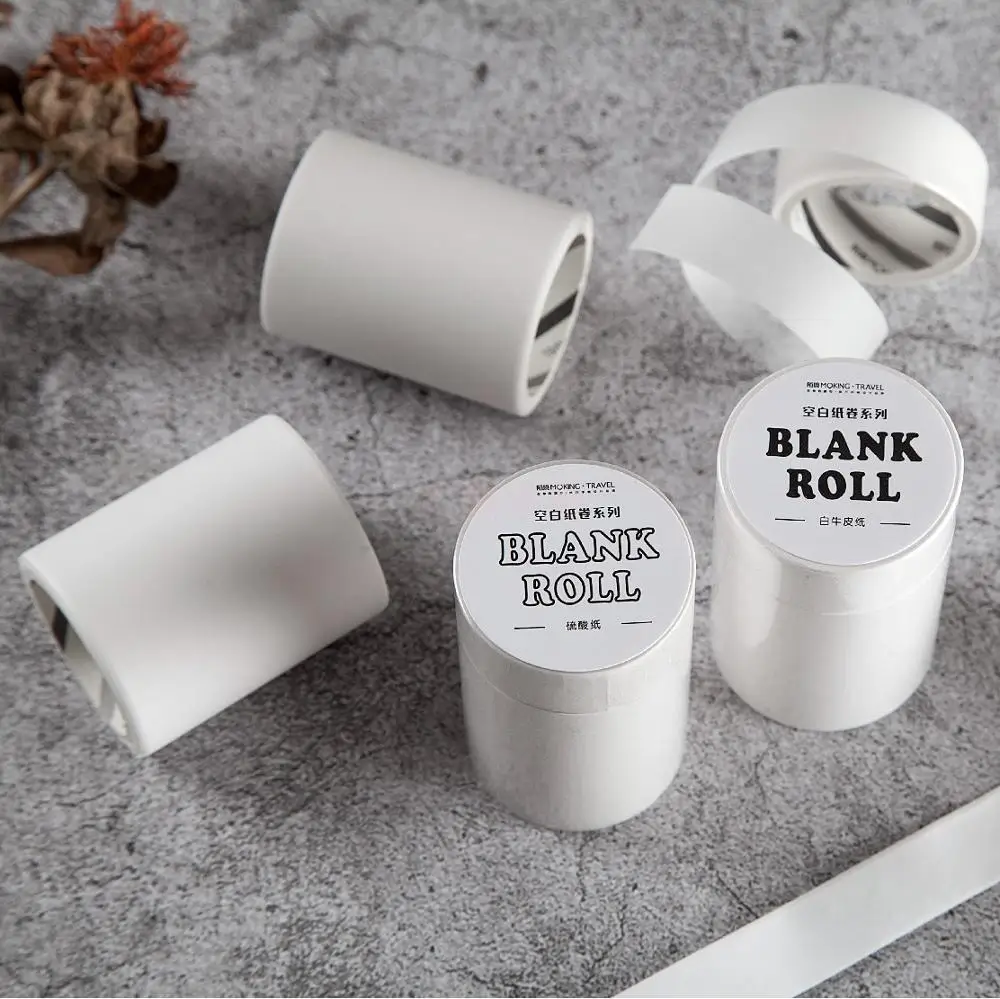 2 рулона пустая бумага серная кислота/белая крафт лента рулон журнал Примечание