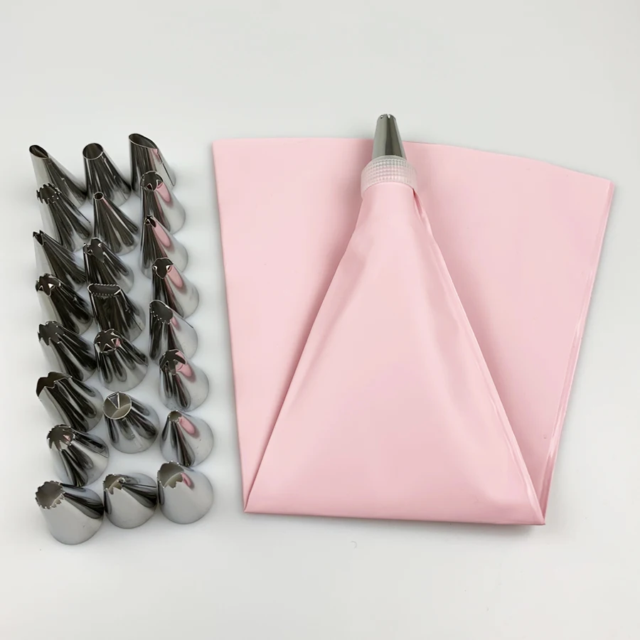 Силиконовый кондитерский мешок с насадками 26 шт./компл. своими руками глазировка