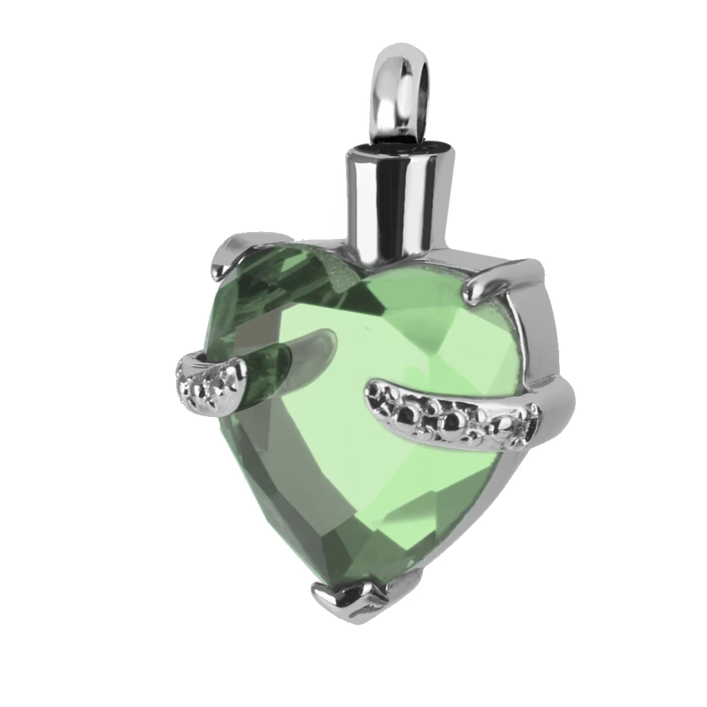 Сердце со стразами кремационные ювелирные изделия пепел урна кулон