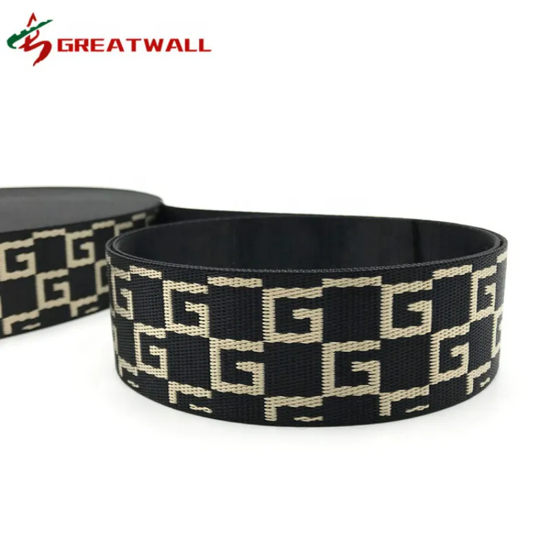 38mm width hot selling GG jacquard webbing nylon belt polyester DIY shoe material |
