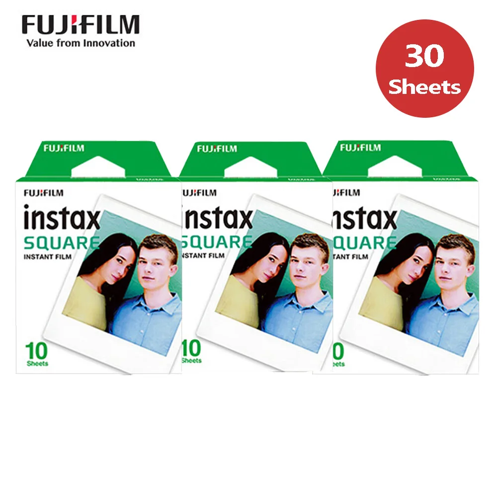10-100 листов Fujifilm Instax квадратная пленка фотобумага для Fuji Instax квадратная SQ6 SQ10 SQ20 для Instax SP-3 принтер для смартфонов - Цвет: 30 Sheets