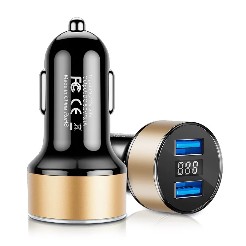 5V3.1A Многофункциональный цифровой дисплей TF Micro SD мобильный телефон Dual USB зарядное