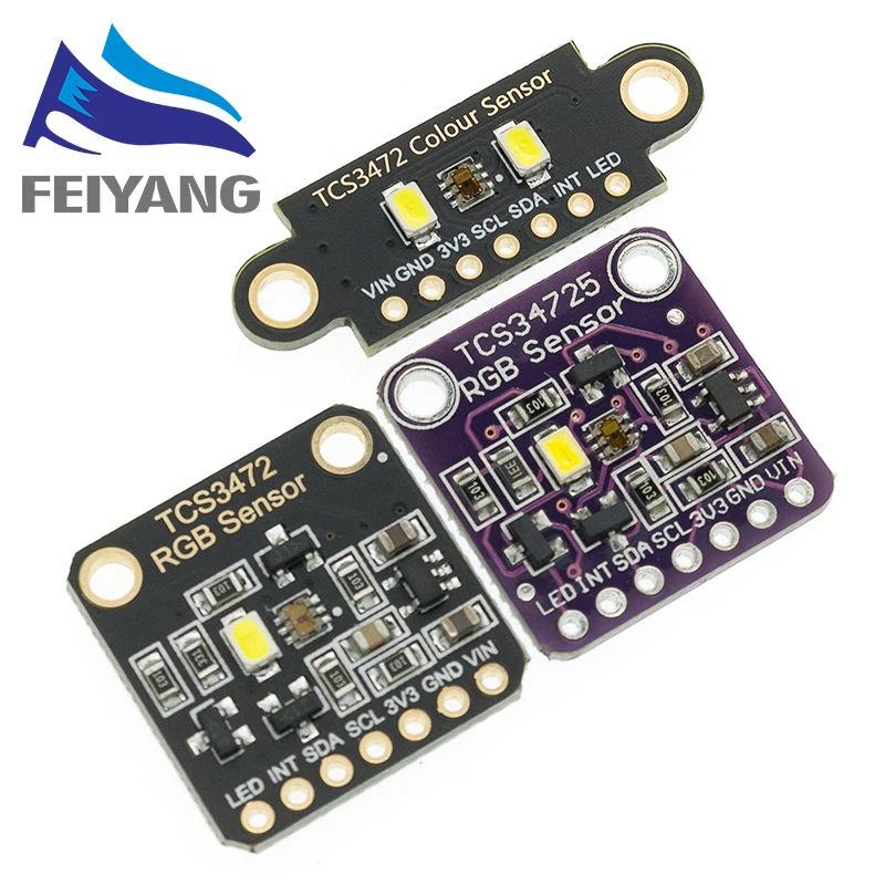 10 шт. цветной датчик STM32 TCS34725 RGB версия с двумя отверстиями модуль макетной платы |