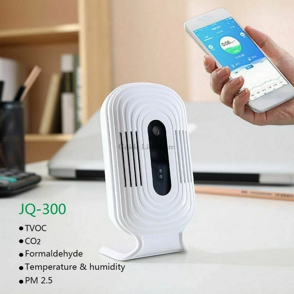 JQ 300 Интеллектуальный WIFI домашний счетчик смога CO2 HCHO анализатор качества воздуха