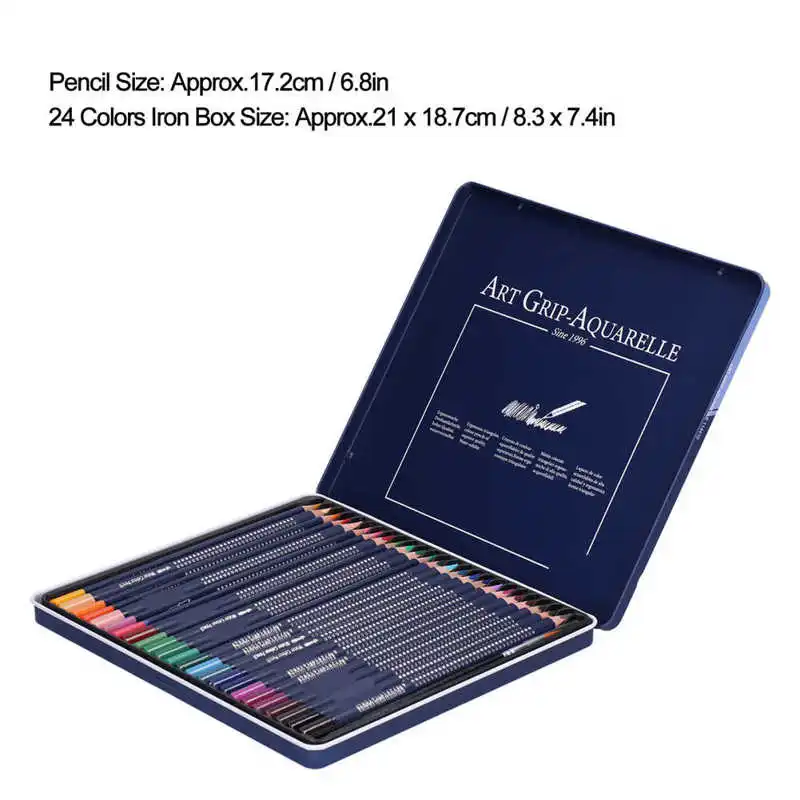 12/24 Colors Professional Watercolor Pencils Sets Water Soluble Coloring For Kids Adults Drawing Pencil | Игрушки и хобби