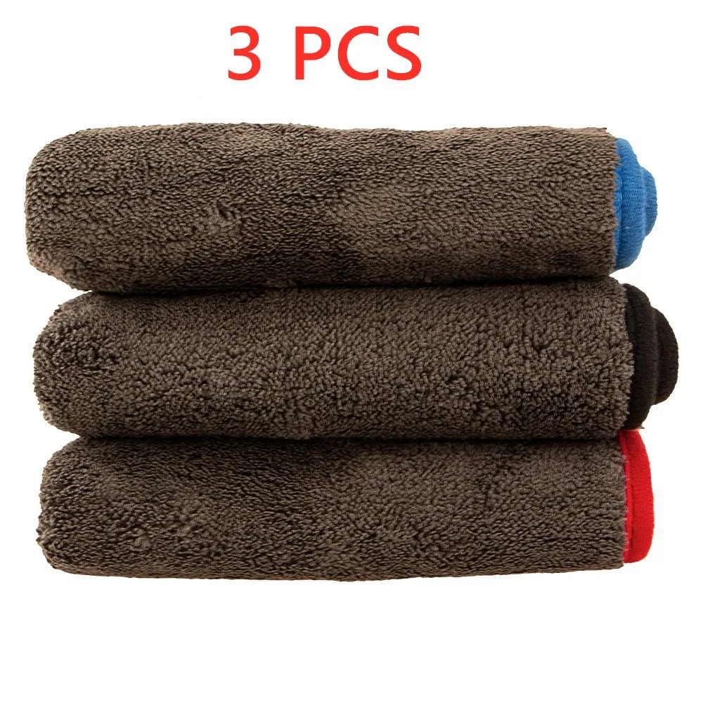 

3PCS Car Cleaning Towel 1200GSM Car Detailing Microfiber Drying Towels Car Detail Cleaning Polishing Car Wash Cloth Accessories