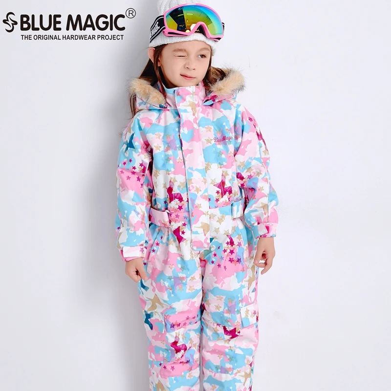 camostar 19 лыжных костюмов bluemagic для детей, водонепроницаемый комбинезон для прогулок на открытом воздухе для девочек и мальчиков, куртка для сноуборда Водонепроницаемый Лыжный комбинезон-30 градусов - Цвет: camostar