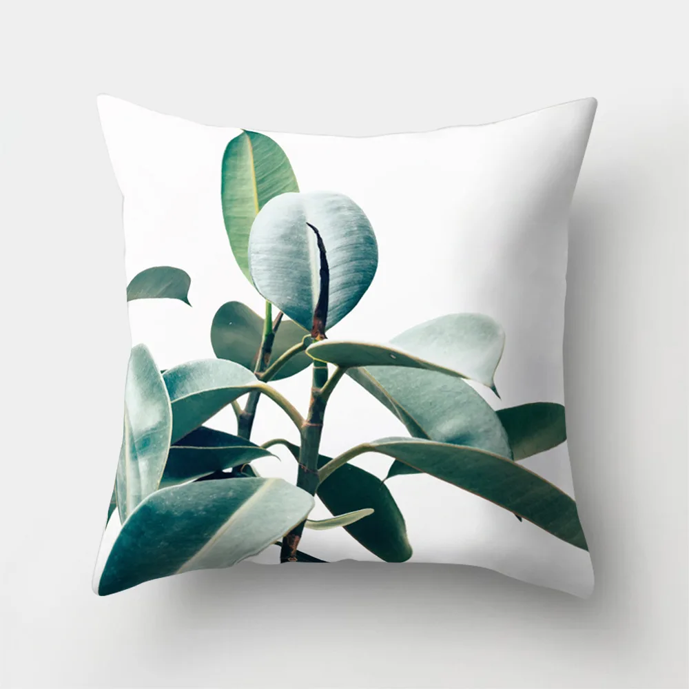 

Single-sided leaves Printed Pillowcase Plant Cushion Cover 45*45 Sofa Cushions Pillow Cases Polyester Home Decor Pillow Covers