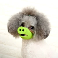 pig nose comfy soft silicone pet dog muzzle breathable basket muzzles for small medium large dogs stop biting barking chewing