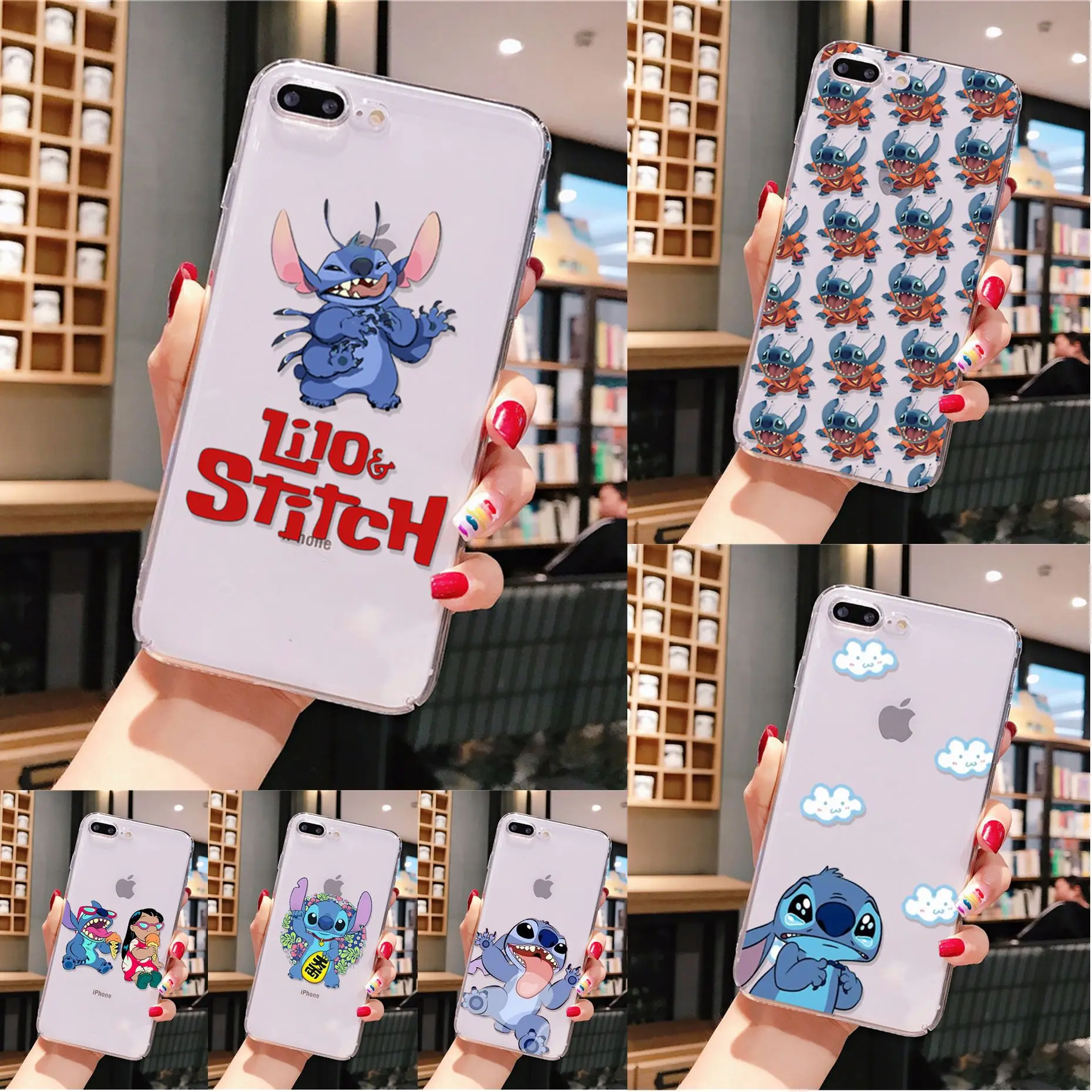 Yinuoda Lilo Ститч прозрачный ТПУ Мягкий силиконовый чехол для телефона iPhone 8 7 6 6S Plus X XS