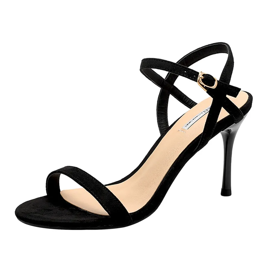 2021 выразительные женские босоножки под платье с ремешком на щиколотке летние