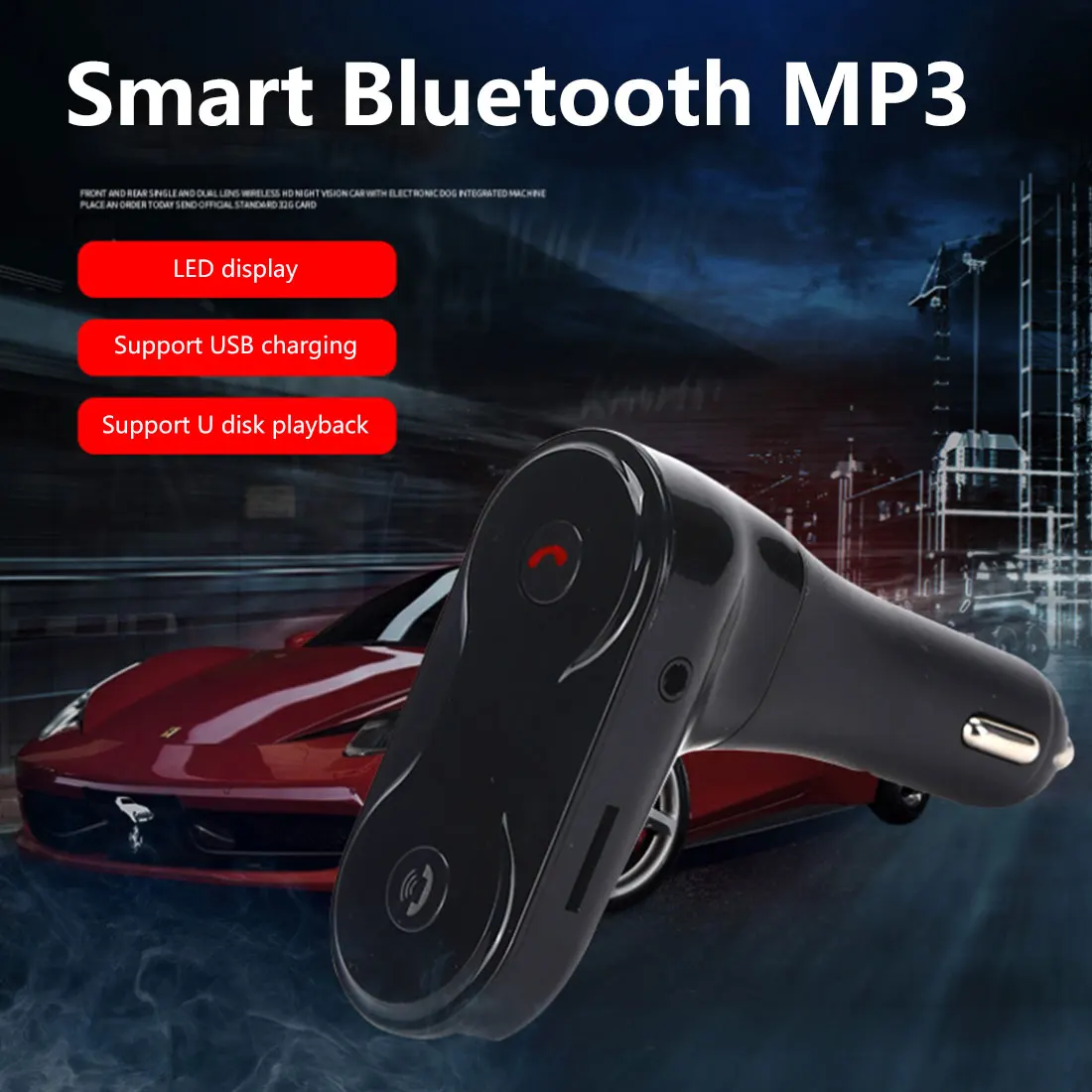 Автомобильный Bluetooth беспроводной fm передатчик модулятор мини MP3 плеер