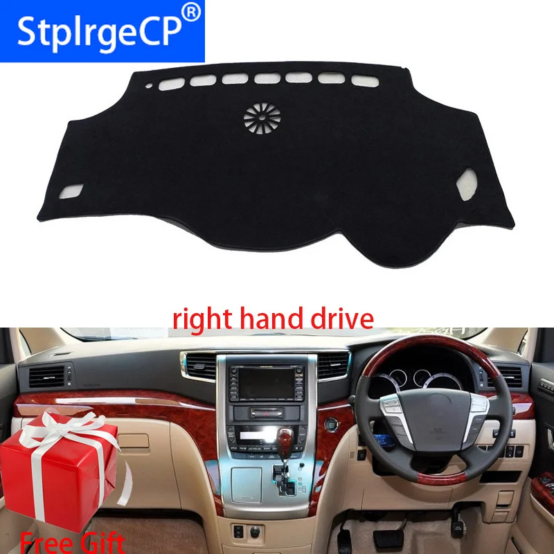 Приборной панели автомобиля Обложка Коврик для Toyota ALPHARD 2011 2012 правым Dashmat Pad Даш