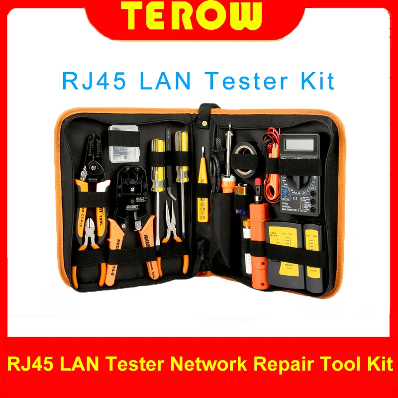 

RJ45 LAN тестер сеть ремонтный набор инструментов Кабельный трекер плоскогубцы Обжимные Щипцы заглушка зажим PC Прямая поставка набор сетевых ...