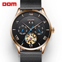 dom men watch automatic mechanical watches business waterproof top luxury brand wrist watch clock relogio masculino m 1272gk 1m