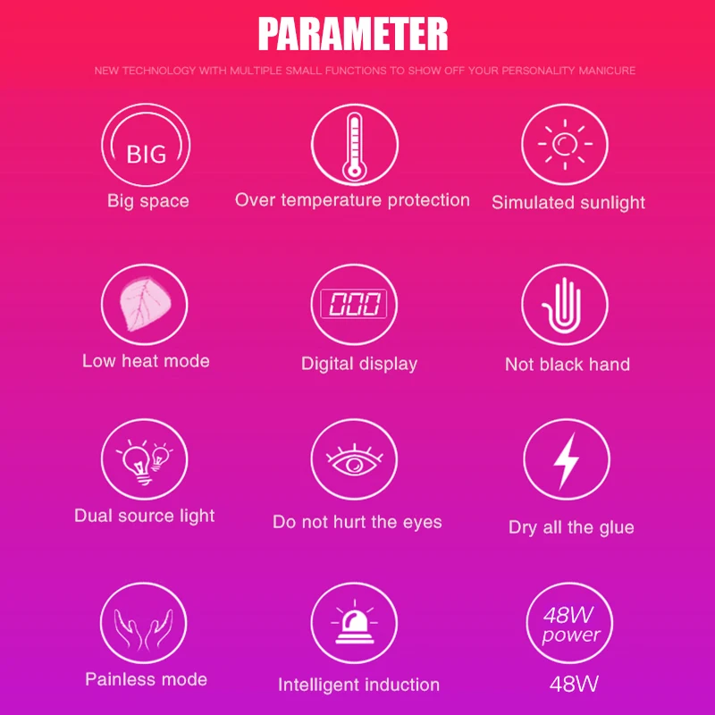 Моментальный эффект! УФ гель светильник светодиодный лак для ногтей гелем