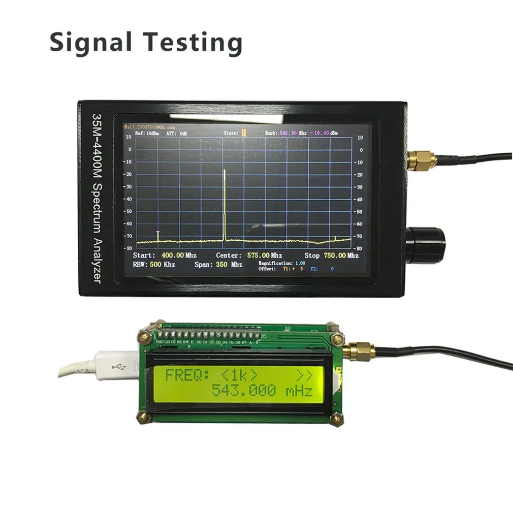 

4.3 Inch Lcd Screen Hand Held Spectrum Analyzer 35m-4400mhz Measurement Of Interphone Signal Spectrum Analyzer