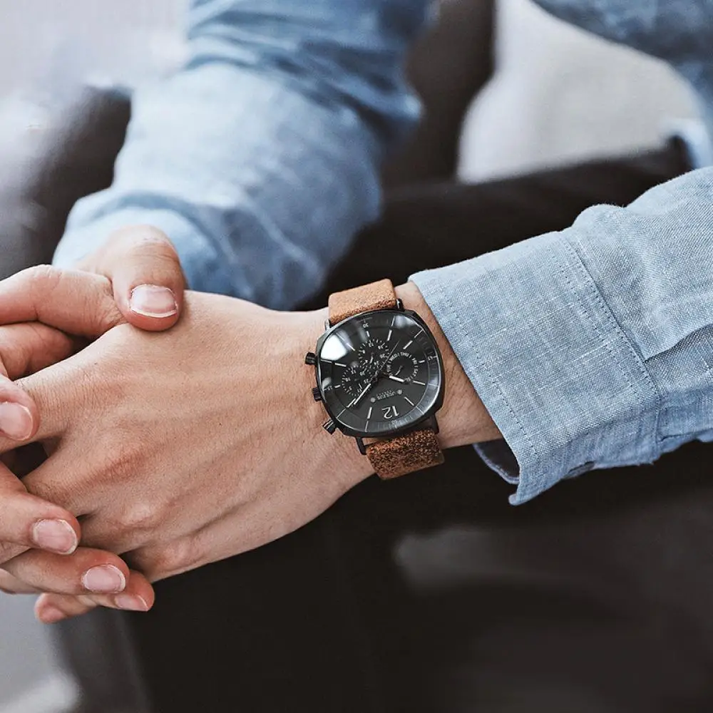 Модные мужские часы Mov без часов браслет из натуральной кожи для бизнеса школы