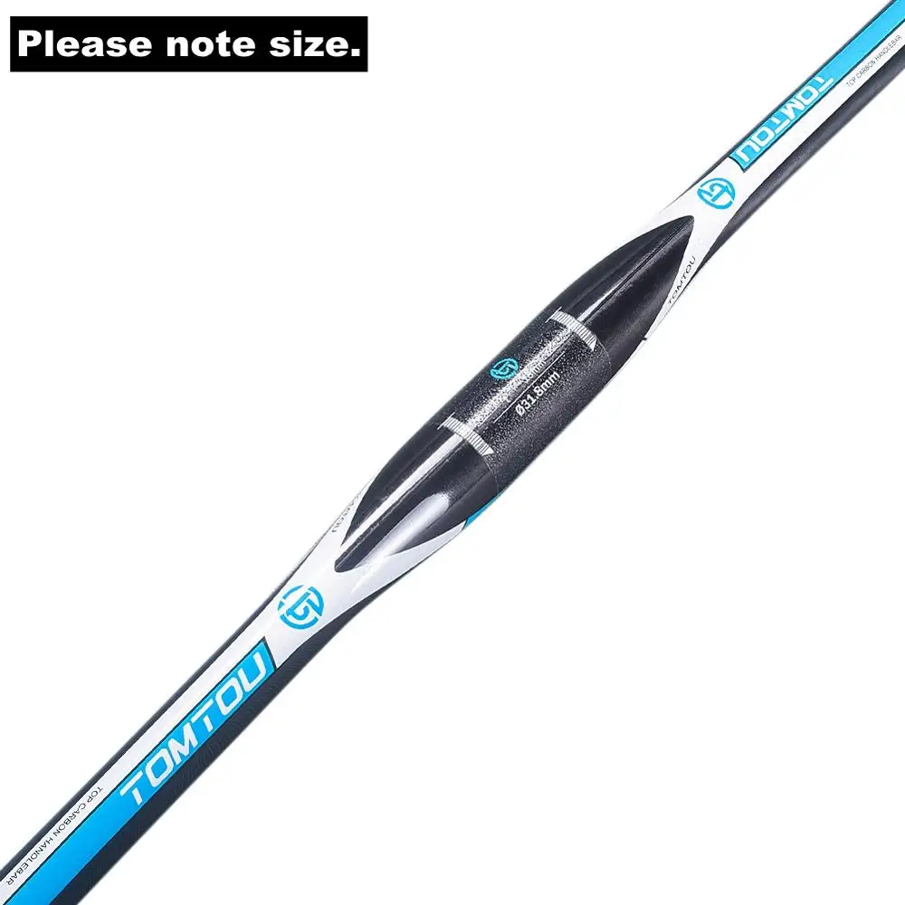 blue Flat TOMTOU полностью UD углеродное волокно руль для велосипеда MTB руль для велосипеда Горные части 31,8*580-760 мм-TF8T06 - Цвет: blue Flat