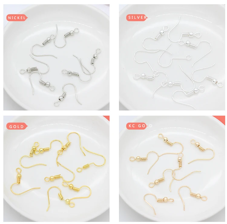 100p 18 мм Серьги-крючки рыбные серьги с катушкой и шариком застежки для ушей крючки