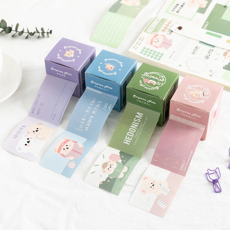 

Mohamm 1 Box Memo Pad 50 Sheets Fresh Material Paste Scrapbooking Stationery School Supplies