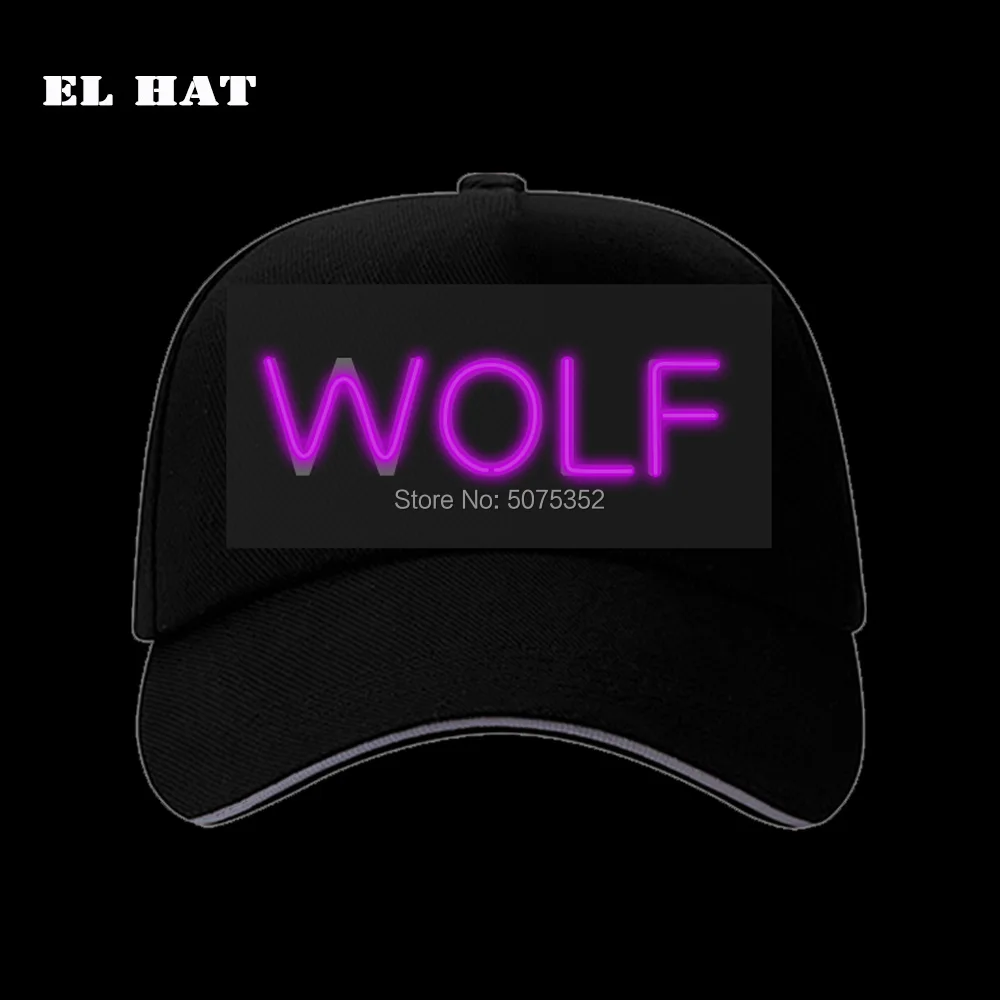 

Birthday Gift EL Wire Baseball Caps Custom Letter LED Caps Snapback Cap Christmas Day Light Up Hat Adjustable