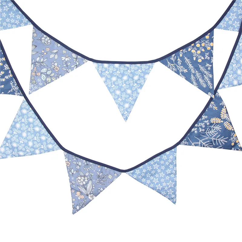 12 флаги 3 2 м синего джинсового цвета Цвет с цветочным принтом хлопчатобумажной