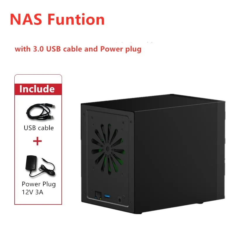 Корпус для жесткого диска с двумя жесткими дисками 3 5 дюйма корпус NAS Gigabit Ethernet Max 70