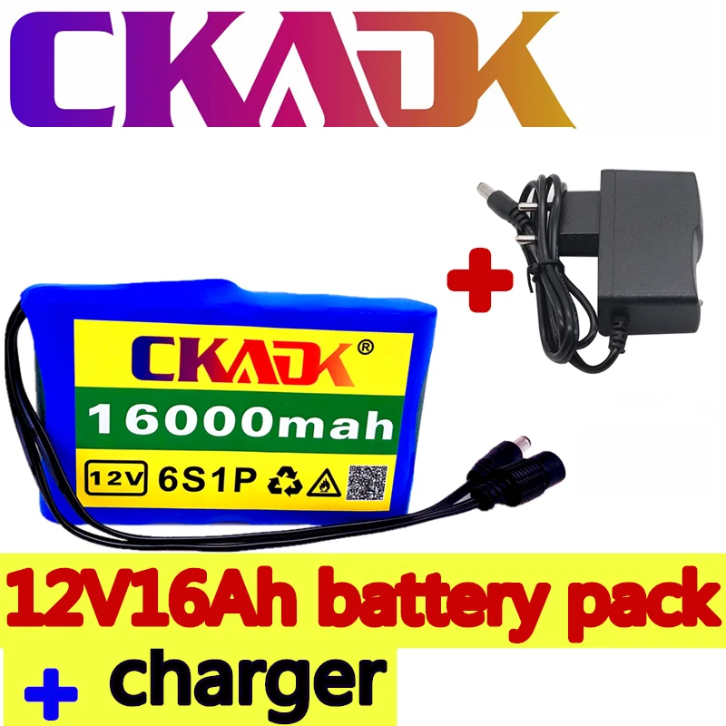 

18650 lithium ion battery pack super portable capacity DC 12v16000 Mach CCTV camera monitor + 12.6V1A charger