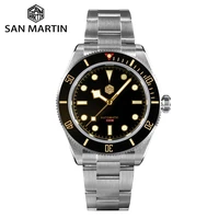 san martin men watch diver bb58 retro luxury water ghost automatic mechanical screw bracelet sapphire 20bar luminous sn0008